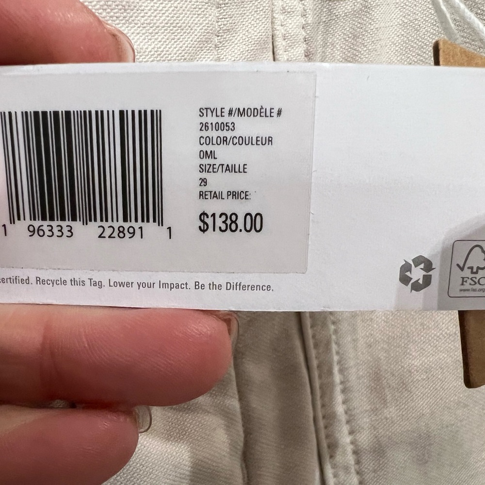 Outerknown Westbound Utility Pant in Oatmeal/Cream NWT - Picture 12 of 13
